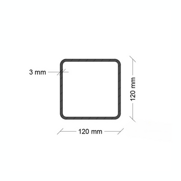 Tubolare Quadro 120x120
