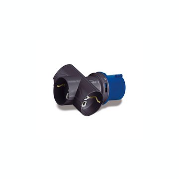 Spina industriale 16A 3P e (3x) Schuko bivalenti