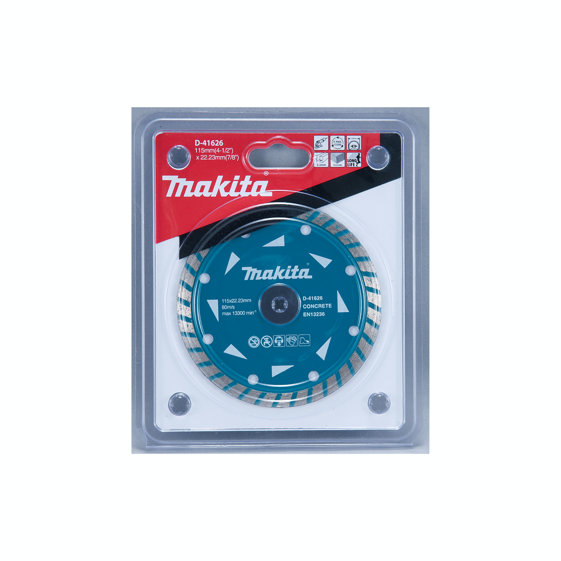 Makita Disco diamantato Turbo, 115x22,23mm, a secco D-41626