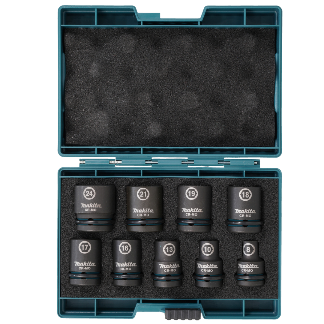 Set 9 chiavi a bussola Impact Black E-16564 attacco 1/2" quadro.