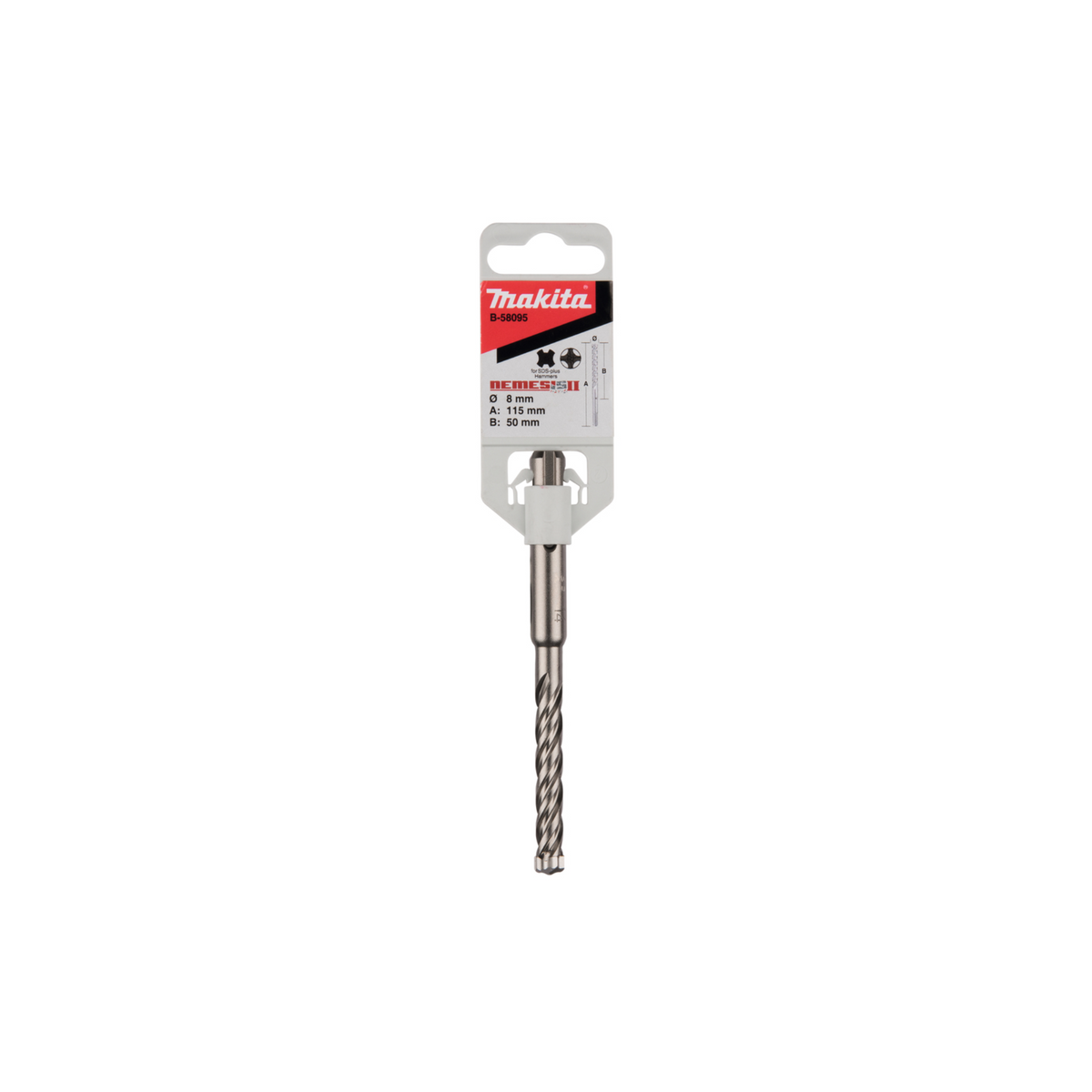 Punta Makita SDS-PLUS B-58095 8x115mm • Utile 50mm
