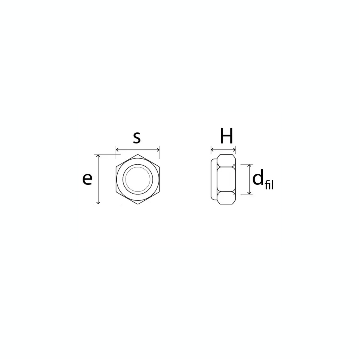 Dado autobloccante - UNI 7473, DIN 982 con anello nylon incorporato