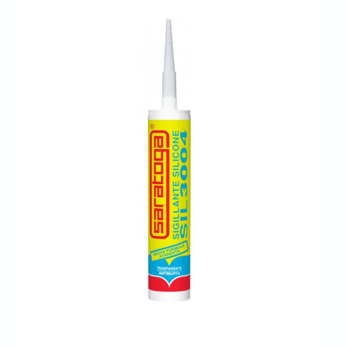 Saratoga Sigillante acetico per vetrai SIL 3004 280Ml Trasparente Antimuffa o Bianco Antimuffa 280 Ml