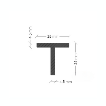 Ferro a T 25x25