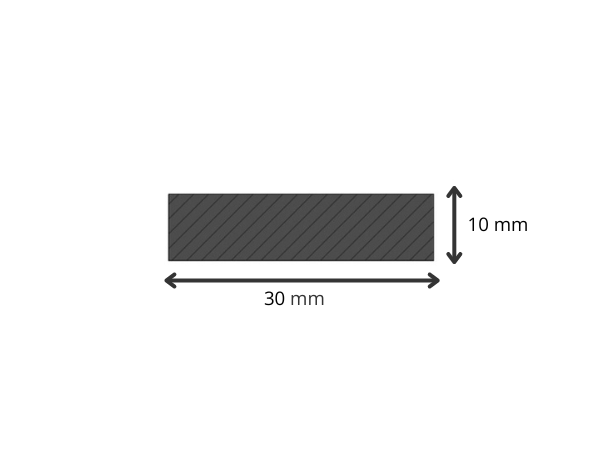 Ferro Piatto 30 - Nero qualità S275JR e Zincato a freddo
