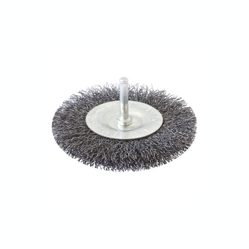 Inox Spazzole circolari con gambo a filo ondulato