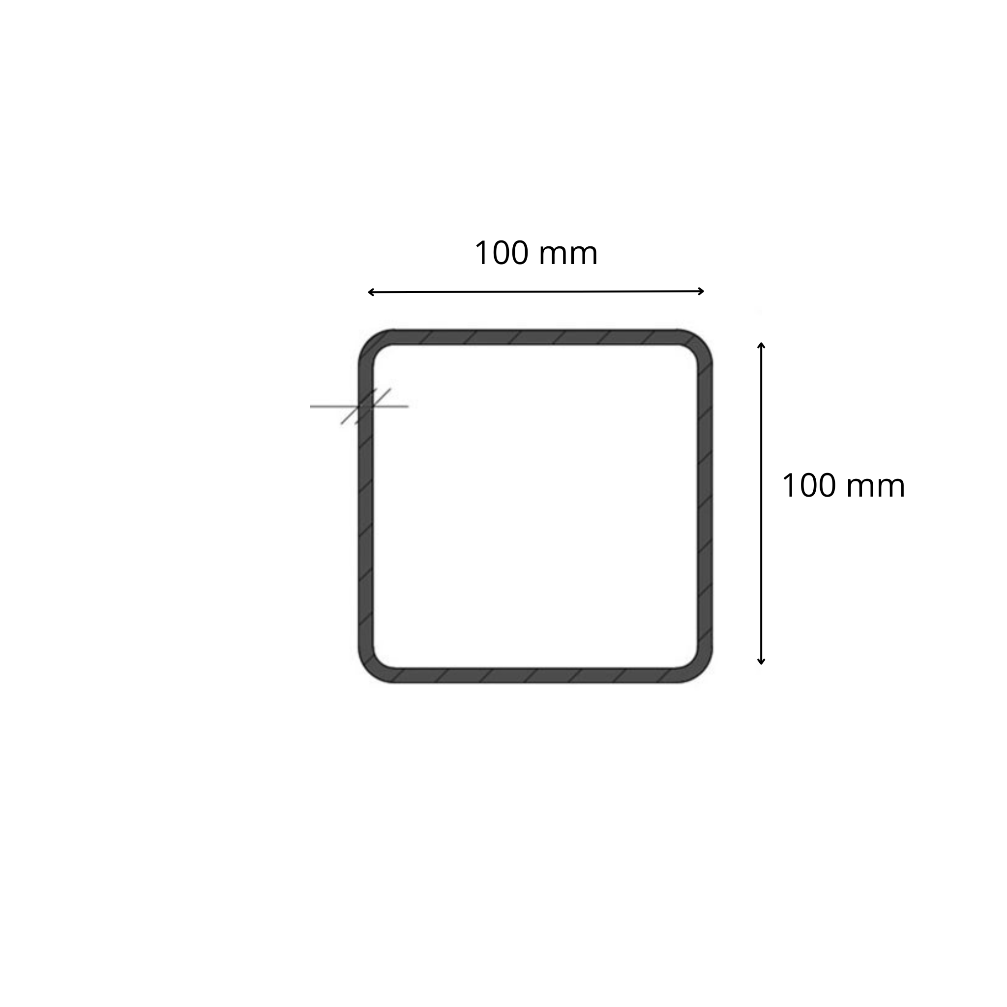 Tubolare Quadro 100x100