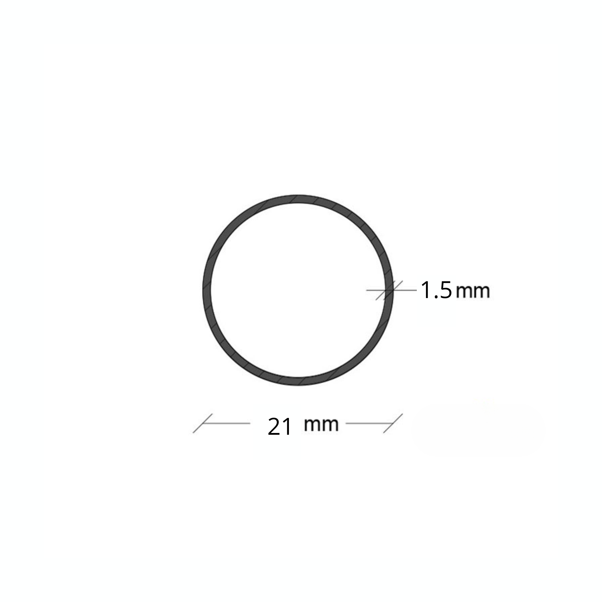 Tubo tondo 21x1.5