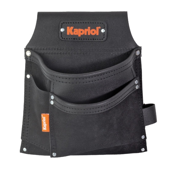 BORSA IN PELLE 3 TASCHE NERA PORTA UTENSILI