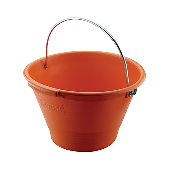 SECCHIO KAPRIOL ARANCIO CON MANICO IN FERRO ZINCATO LT.10