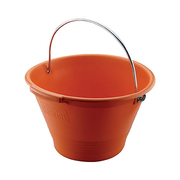 SECCHIO KAPRIOL ARANCIO CON MANICO IN FERRO ZINCATO LT.10