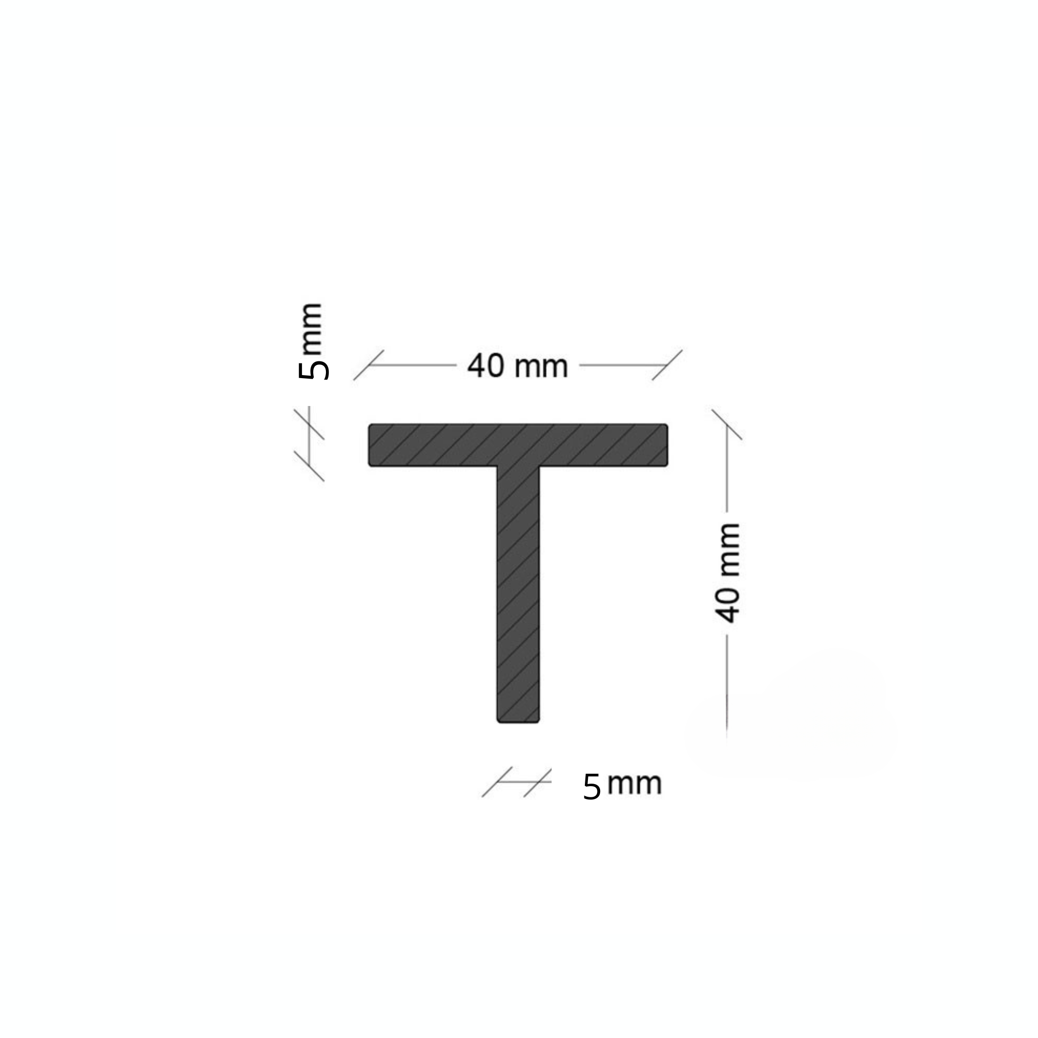 Ferro a T 40X40