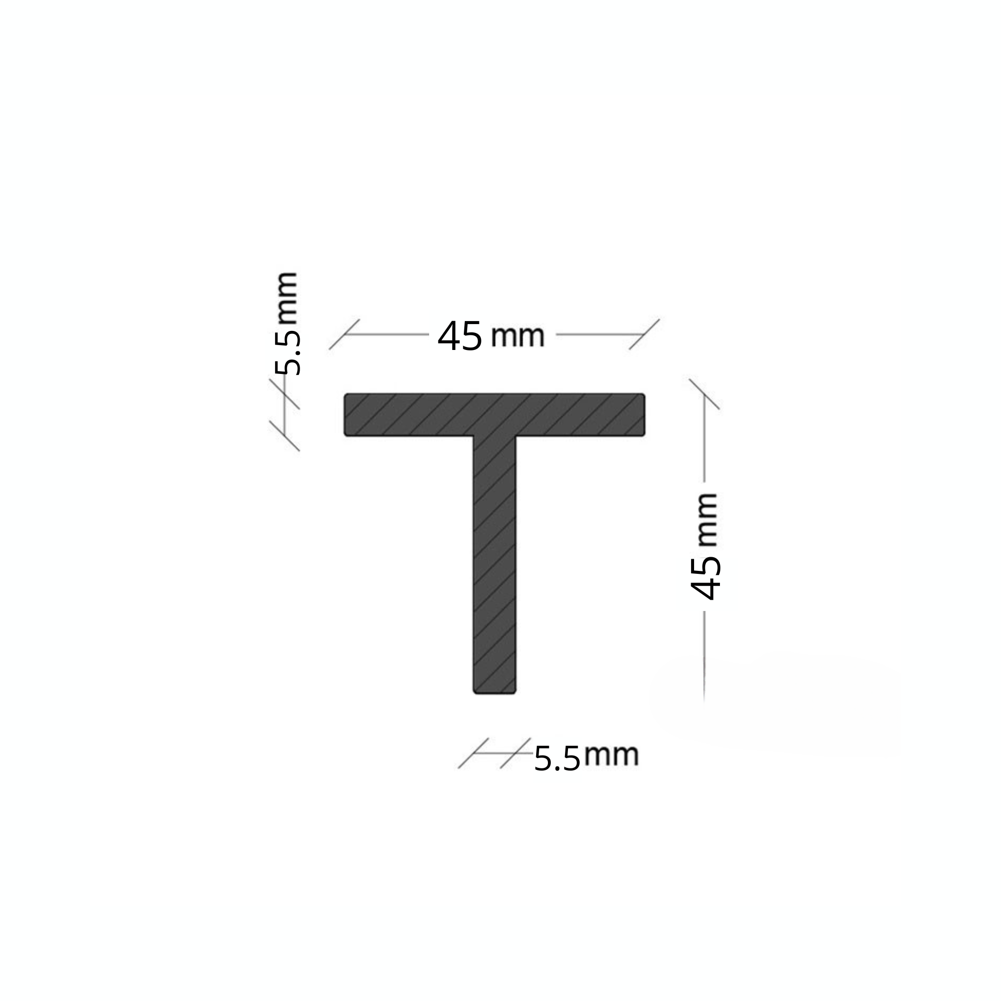 Ferro a T 45X45