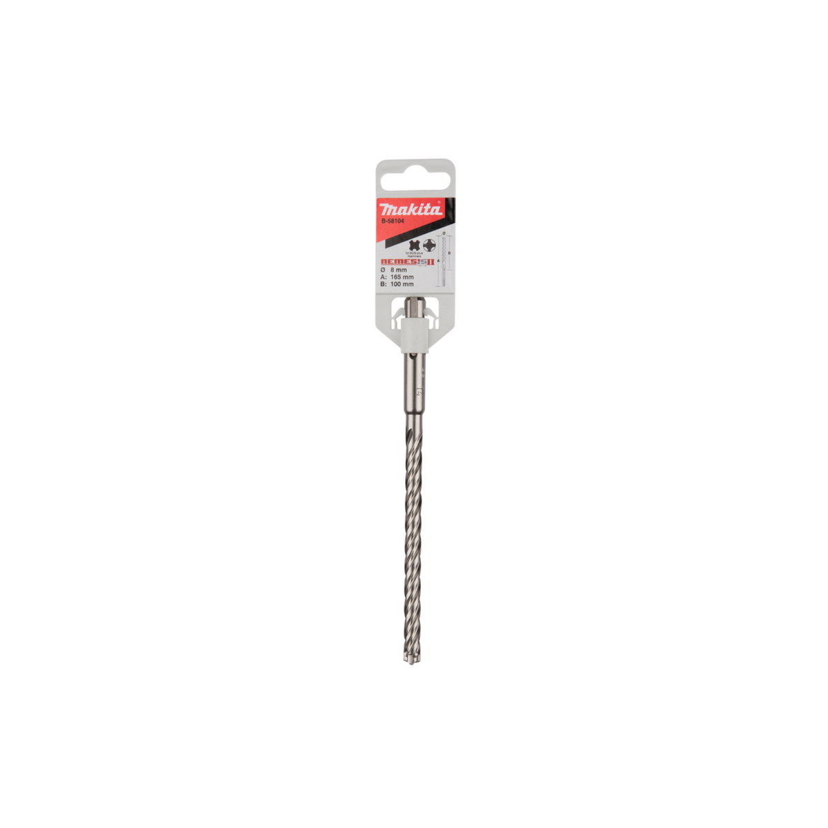 Punta Makita  SDS-PLUS B-58104  8x165mm • Utile 100mm
