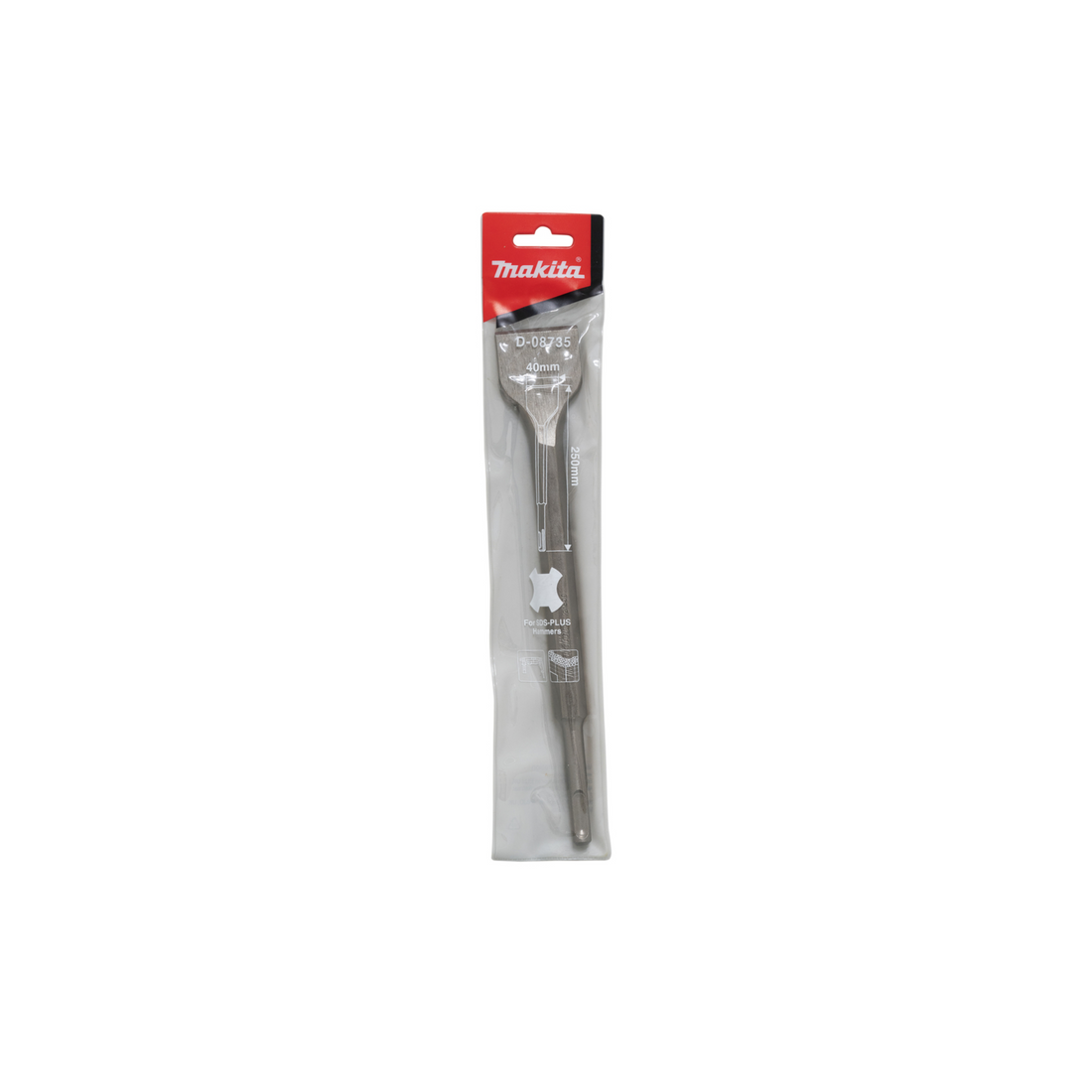 Scalpello a cucchiaio Makita  SDS-Plua, 40x250mm  D-08735