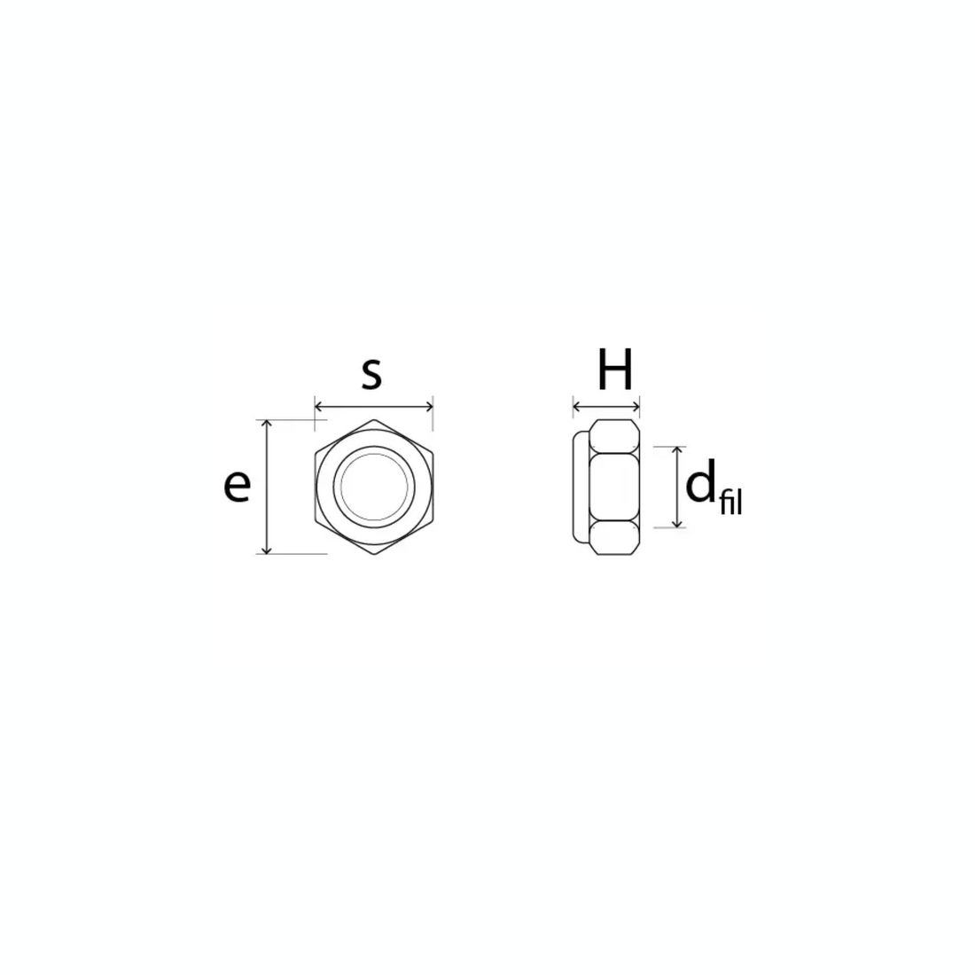 Dado autobloccante - UNI 7473, DIN 982 con anello nylon incorporato