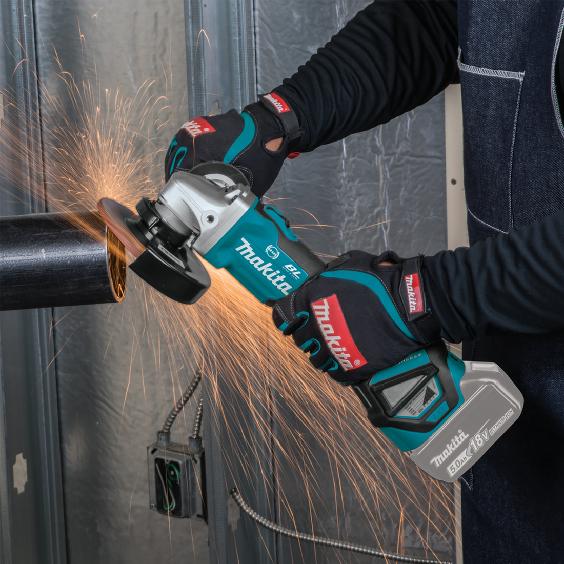 Smerigliatrice Makita DGA513RTJ 18V 5Ah - 125mm