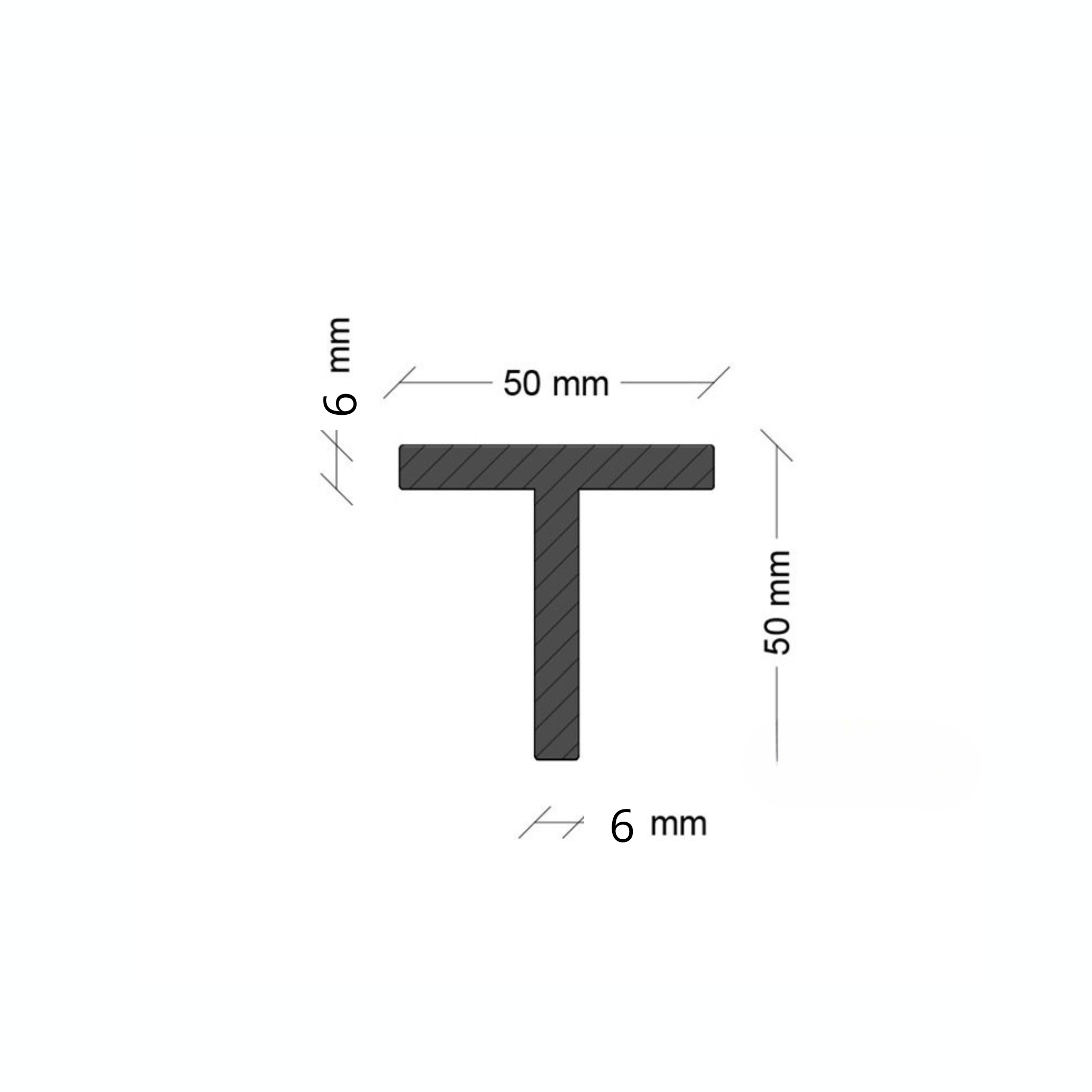 Ferro a T 50X50
