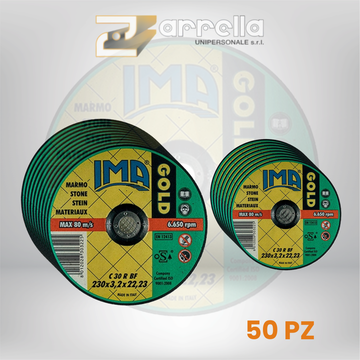 CONFEZIONE 50 DISCHI IMA GOLD CENTRO DEPRESSO PER TAGLIO MARMO