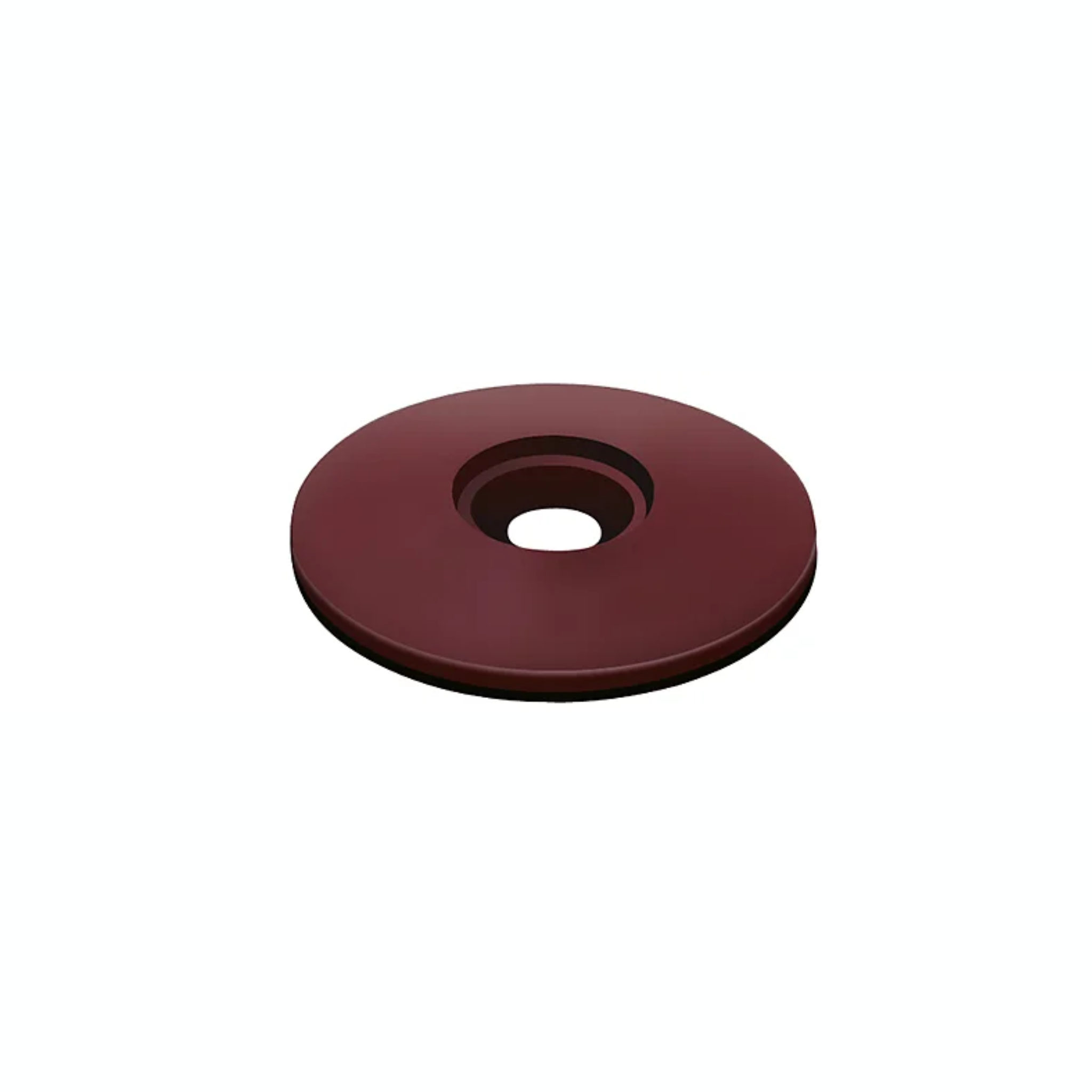 Tecfi Rondella in acciaio verniciato con guarnizione in EPDM vulcanizzato Rosso Siena RAL3009