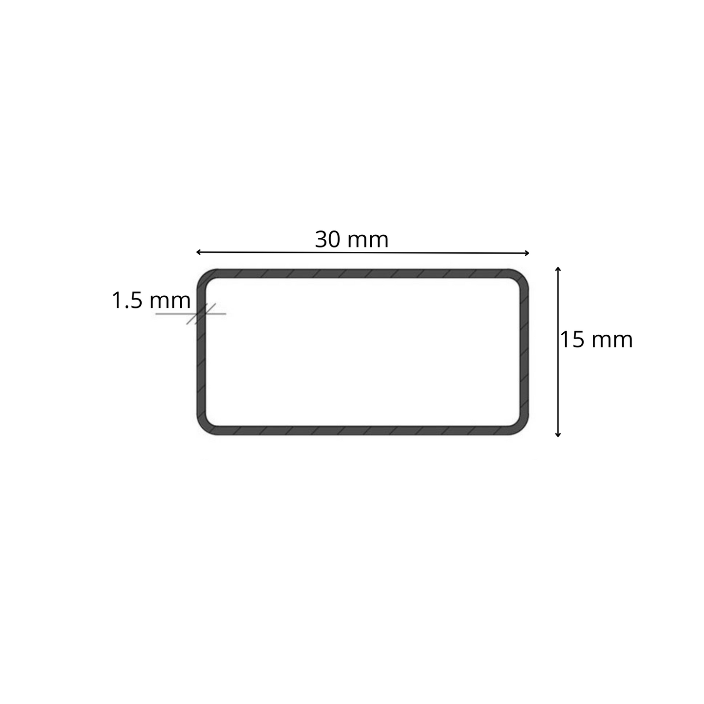 Tubolare Rettangolare 30x15