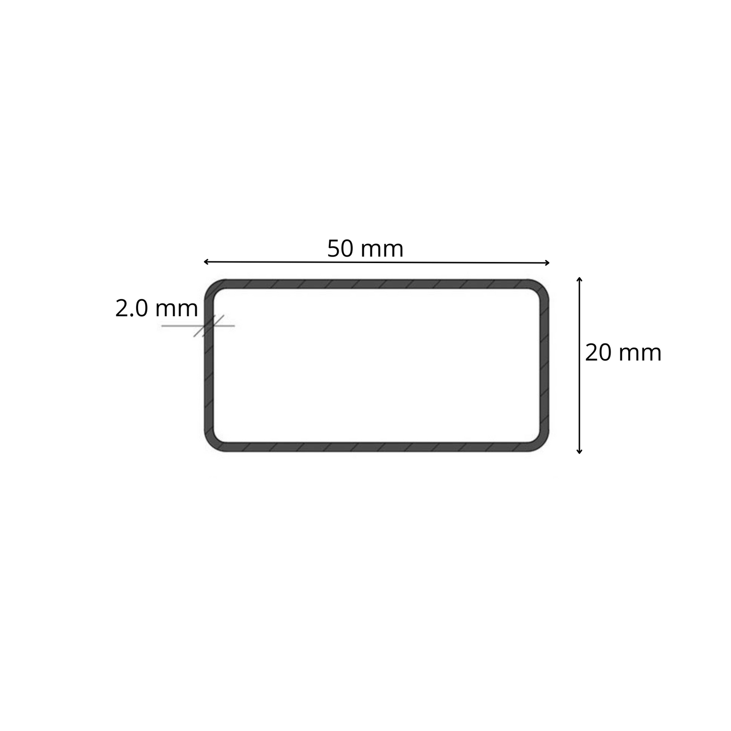 Tubolare Rettangolare 50x20