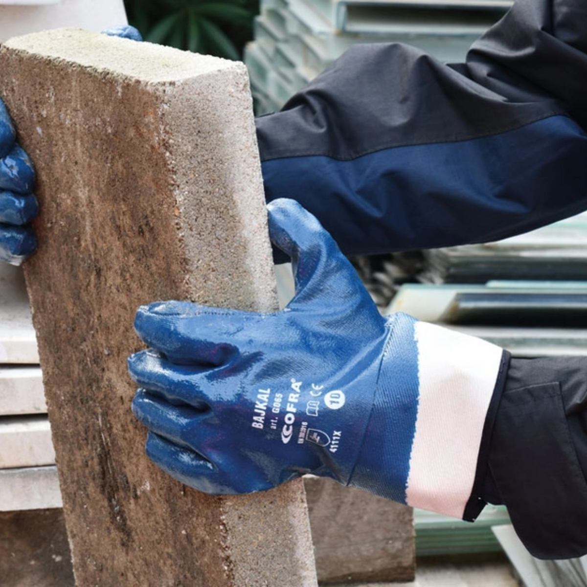 Bajkal G065 Guanto Cofra  in nitrile con manichetta