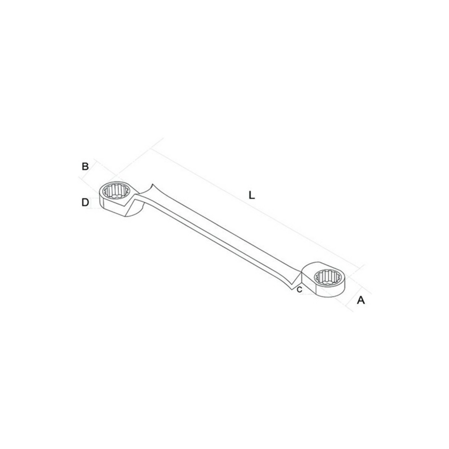 CHIAVI POLIGONALI DOPPIE IN MM FG 615/B