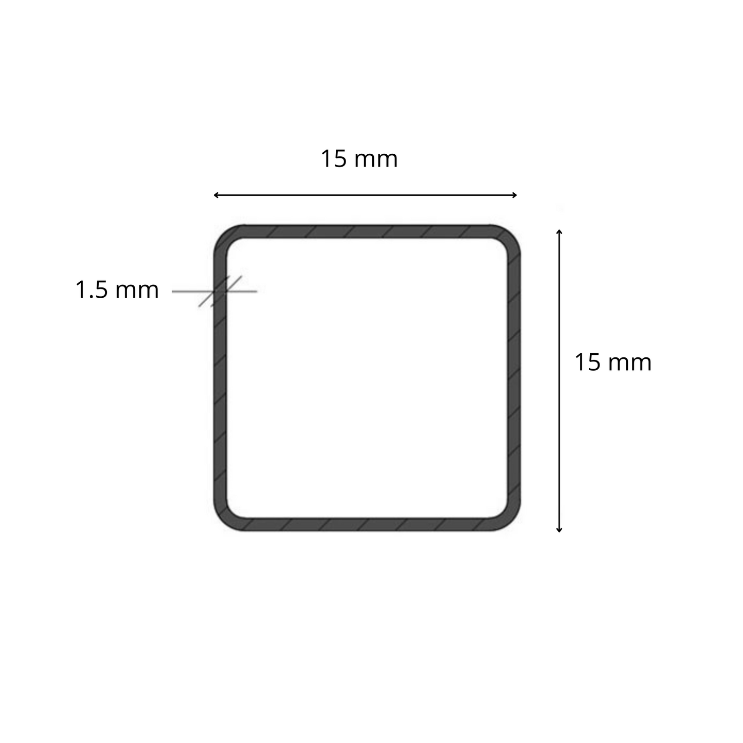 Tubolare Quadro 15x15