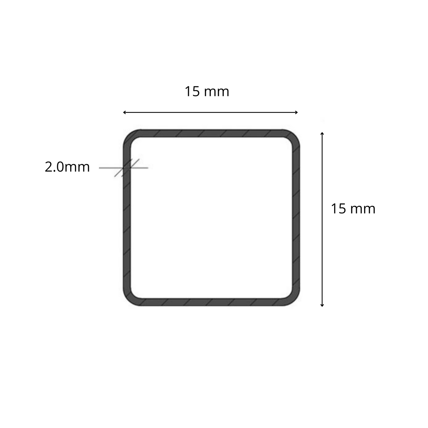 Tubolare Quadro 15x15